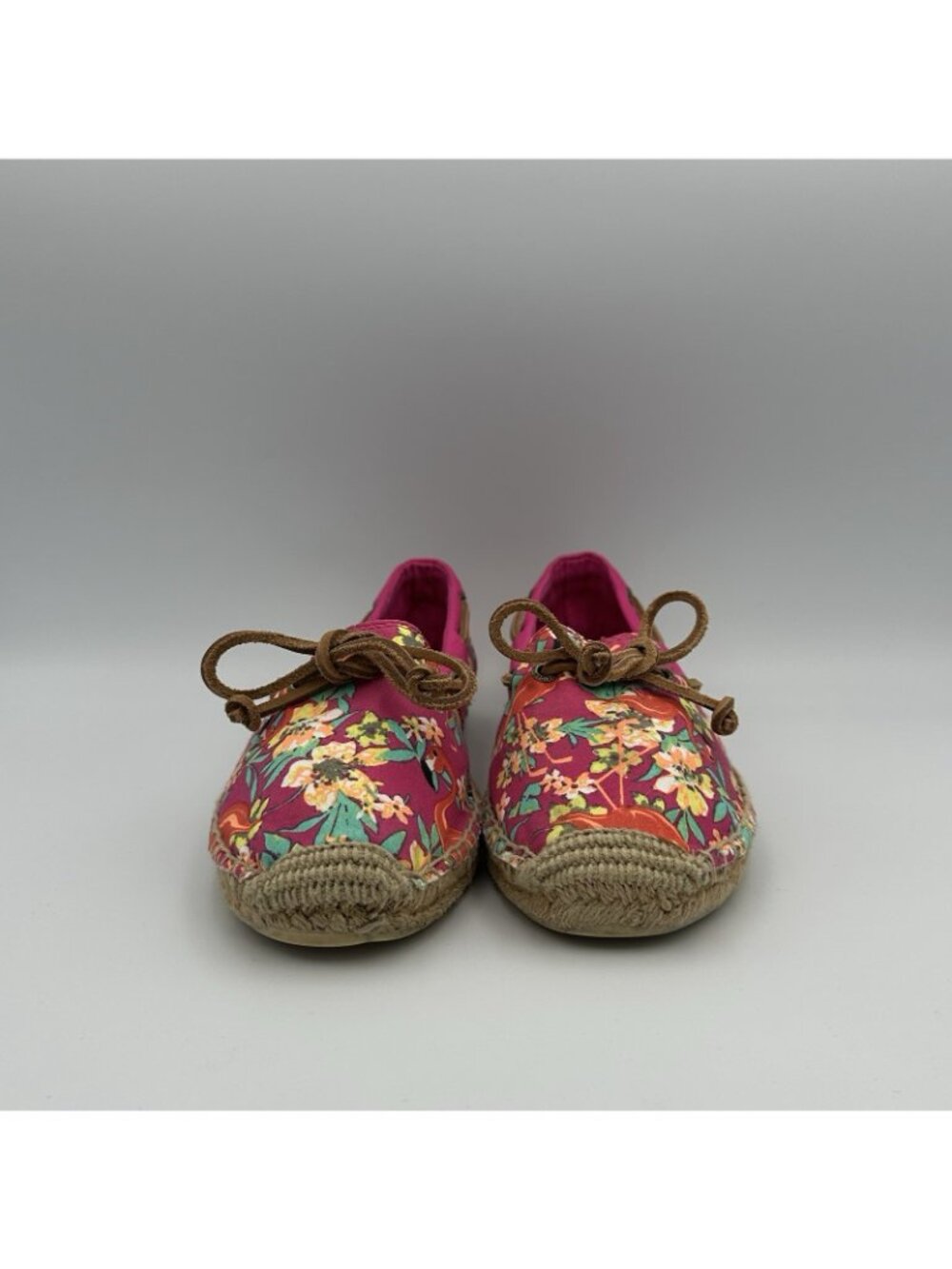 Sperry Espadrilles Women's Size 9 Pink Floral Slip On Flat Shoes Canvas STS93180 - Picture 3 of 10